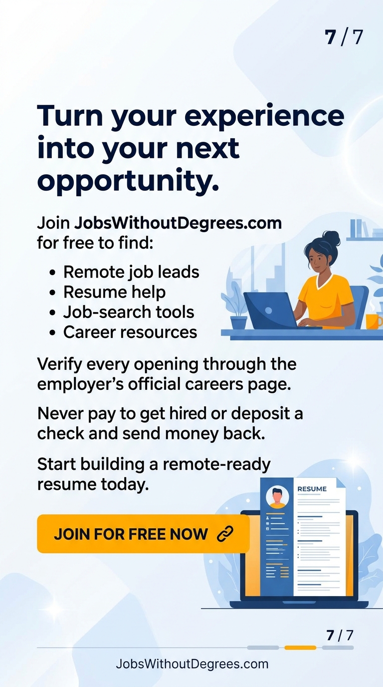 Turn your experience into your next opportunity - JobsWithoutDegrees career guide slide 7